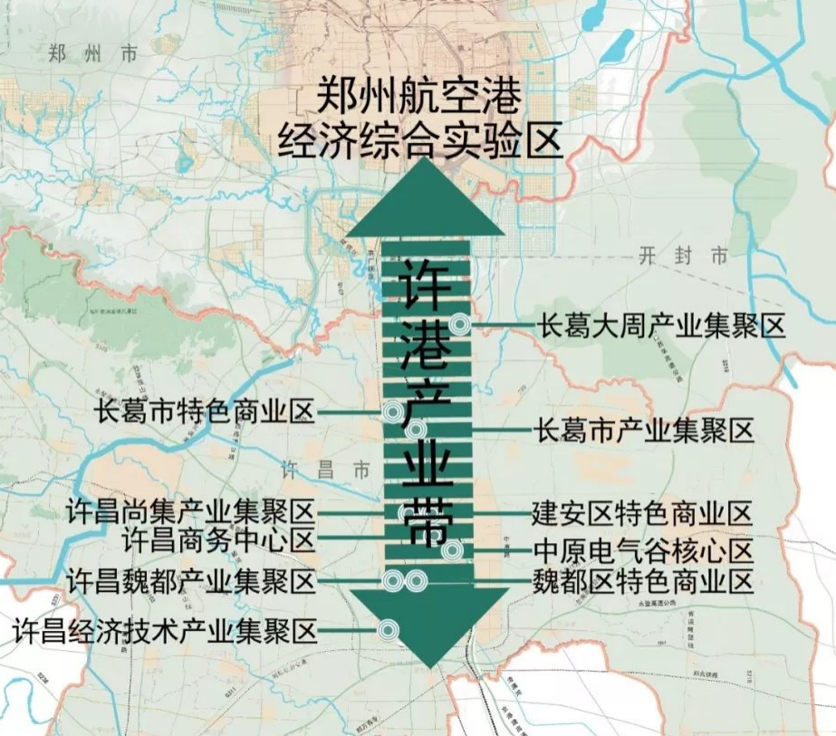 许港产业带中的产业聚集区