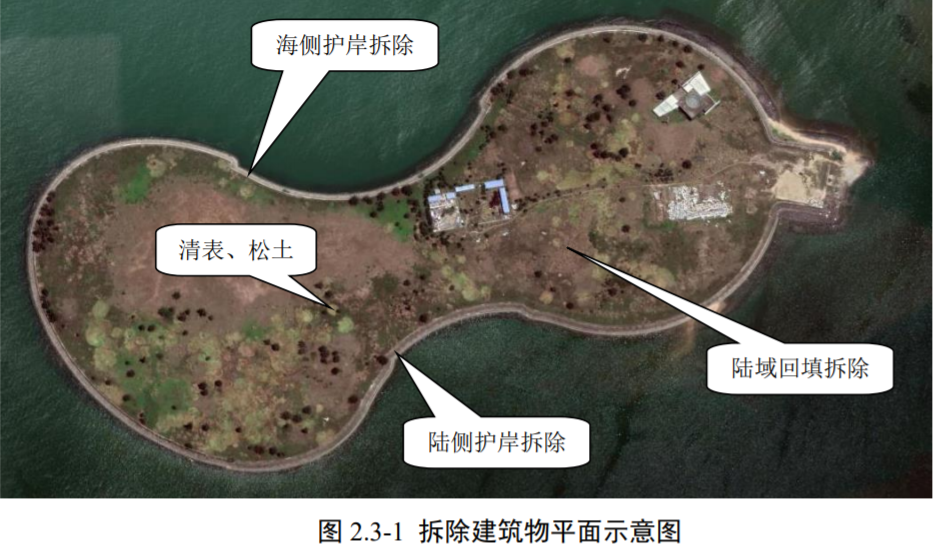 将要被拆除的葫芦岛平面示意图。