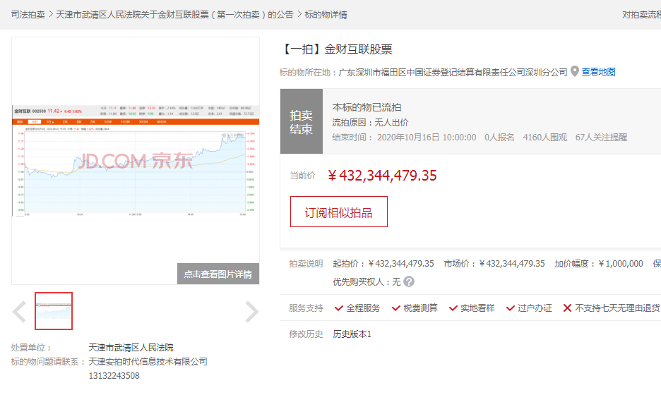 来源：京东拍卖网截图