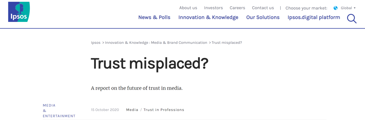 民调：近六成中国受访者认为他国用虚假信息和假新闻攻击中国人