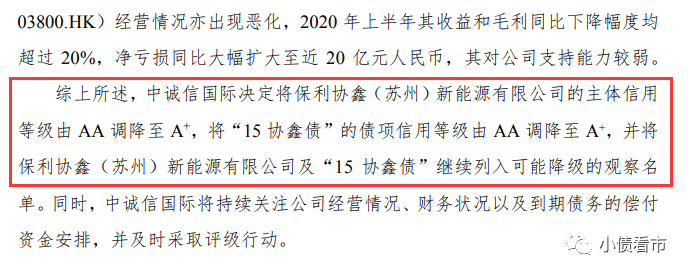 保利协鑫（苏州）连年亏损遭降级 “民营电王”危机中挣扎