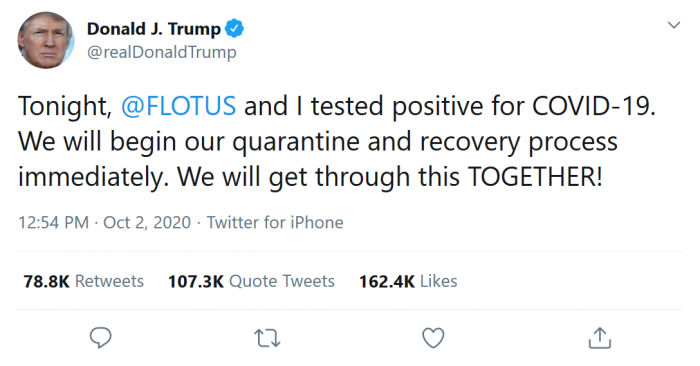 突發!川普夫婦不幸確診新冠肺炎,白宮已發出聲明證實這一消息!-黑特籃球-NBA新聞影音圖片分享社區