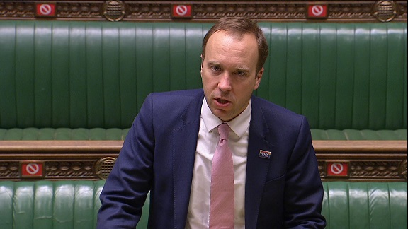 英国卫生大臣：英国部分地区疫情令人极度担忧