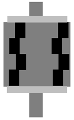 图六 4段斜极ZigZag结构转子磁钢示意图