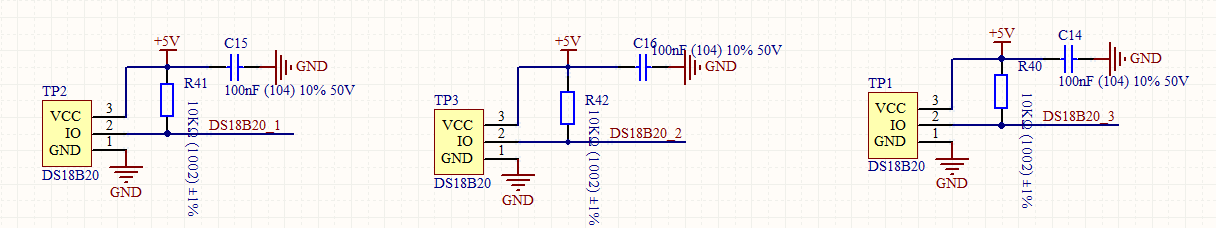 图3 DS18B20温度采集电路