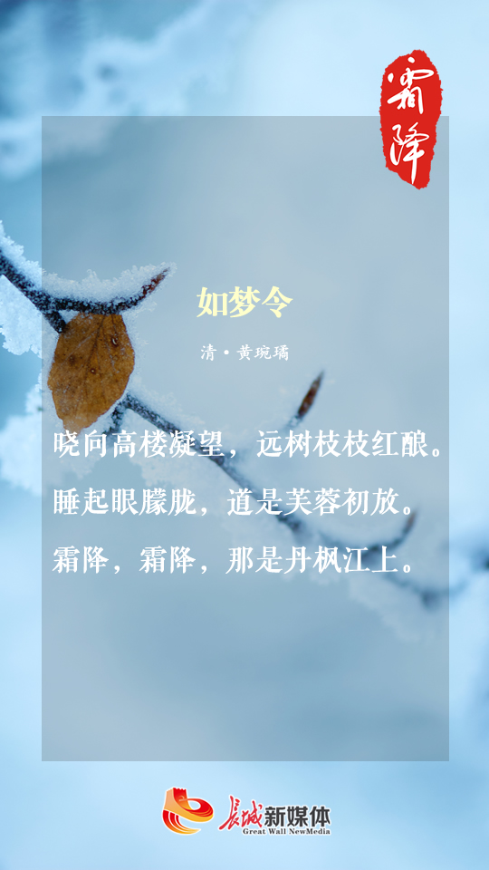 霜降61诗节丨感受深秋的美好 邂逅时光里的暖