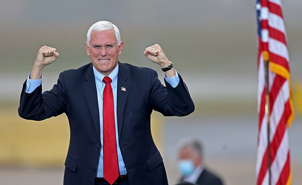 办公室五名同僚感染新冠后彭斯将继续前往各地拉票