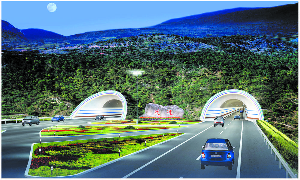 海子山1号隧道效果图