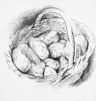 &nbsp;&nbsp;&nbsp;土豆(纸本木炭)&nbsp;刘巨德