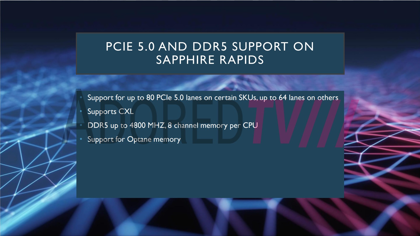 英特尔sapphirerapids部分特性曝光最高56核400wtdp