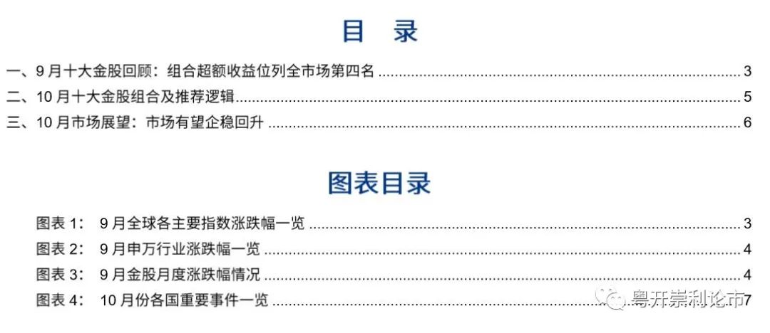 粤开策略：10月望企稳回升 配置顺周期与科技双主线(附十大金股)