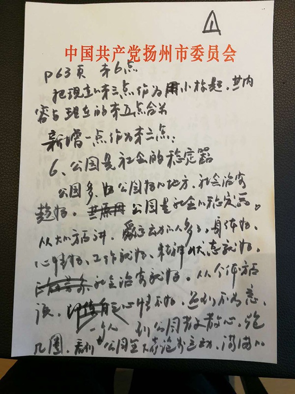 謝正義在寫作及修改這部著作時的部分手稿