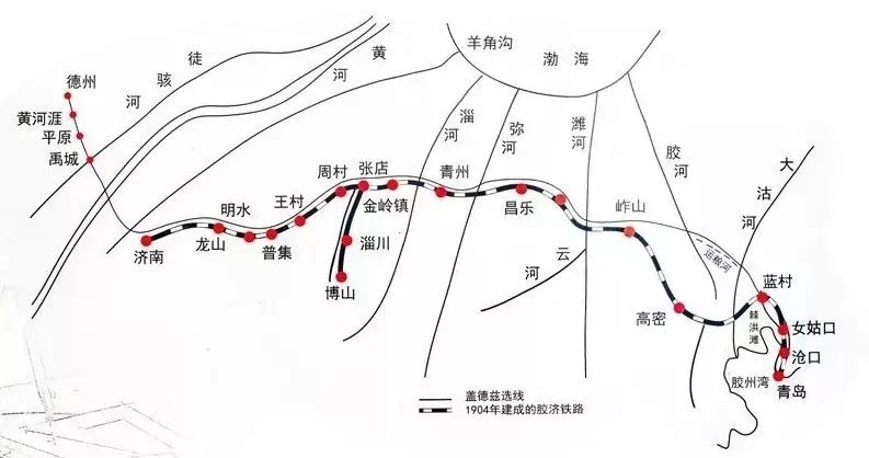 根据他的设计,铁路从青岛途径潍县,张店,济南直达德州.
