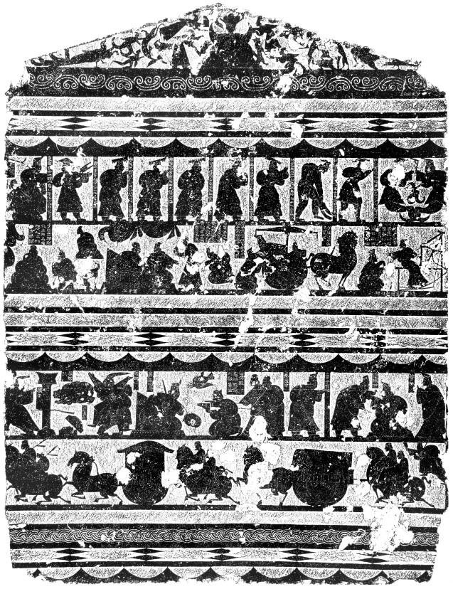 画在石板上的"荆轲刺秦王"你见过吗?来南越王宫看画像石拓片展