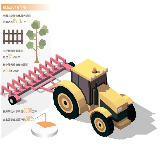 至去年底 89.3万农业社会化服务组织生产托管服务面积超15亿亩次