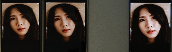 室内,在轴向上观看时的亮度,从左到右:iPhone 12 Pro、iPhone 11 Pro Max、一加8 Pro