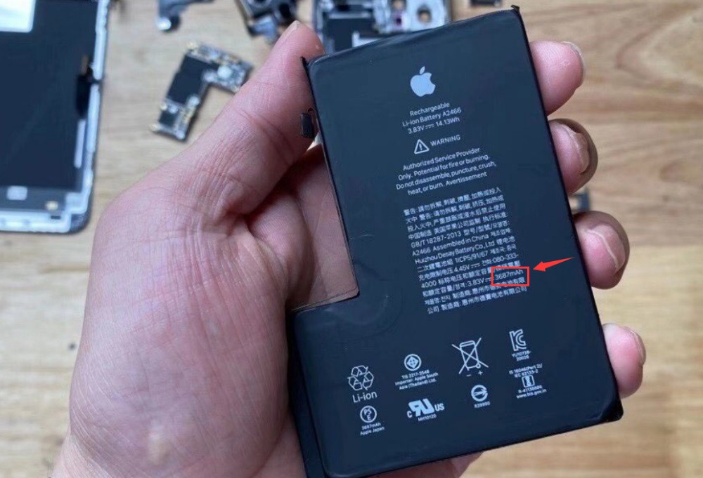 12promax原装电池,苹果12promax电池 苹果iphone12promax首拆l型电池容量缩水仅3687mah