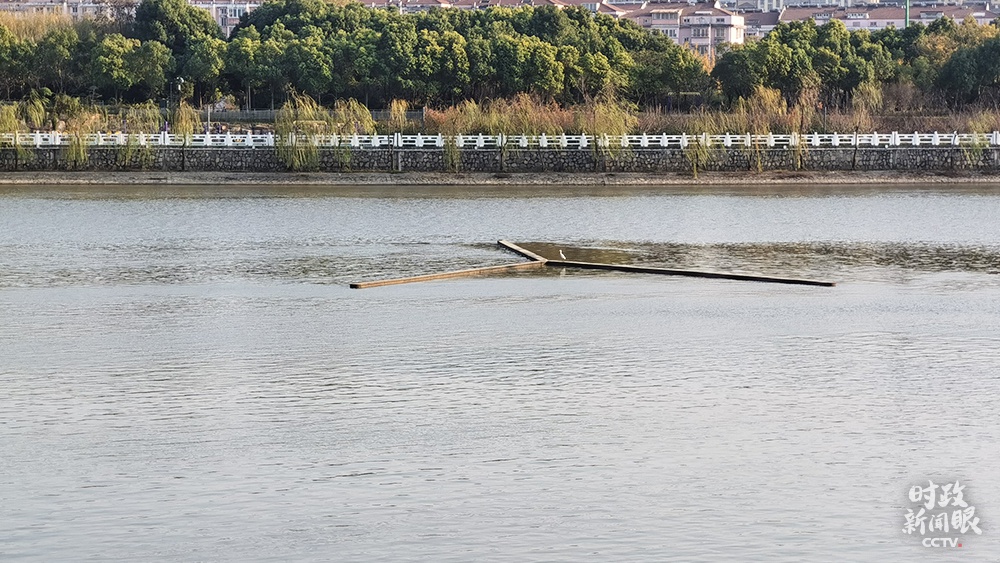 △抽水站实时监测水质（总台央视记者彭柏闳拍摄）