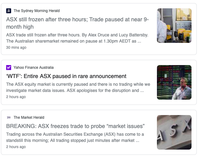 突发“黑天鹅”：澳洲股市暂停交易 到底发生了什么？