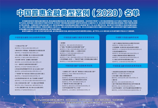 人民日报：中国普惠金融典型案例(2020)名单