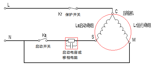 冰箱压缩机接线图图片