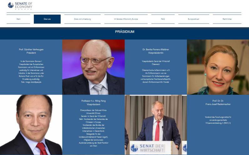 德国华人杨明出任欧洲经济参议院副主席