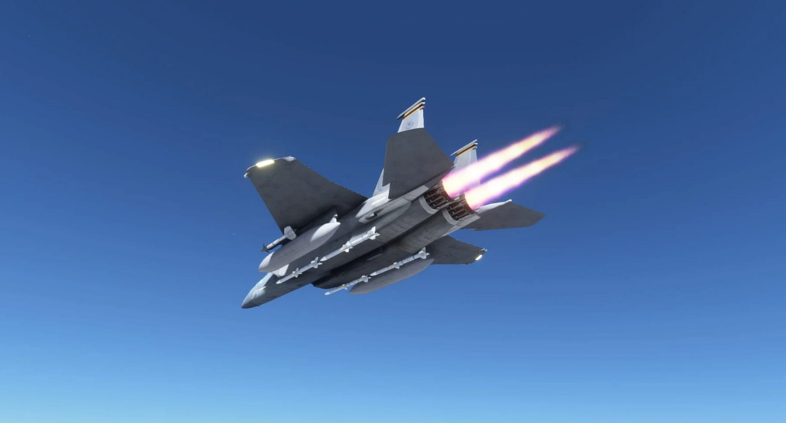 《微软飞行模拟2020》新展示图:f-15战机鹰击长空