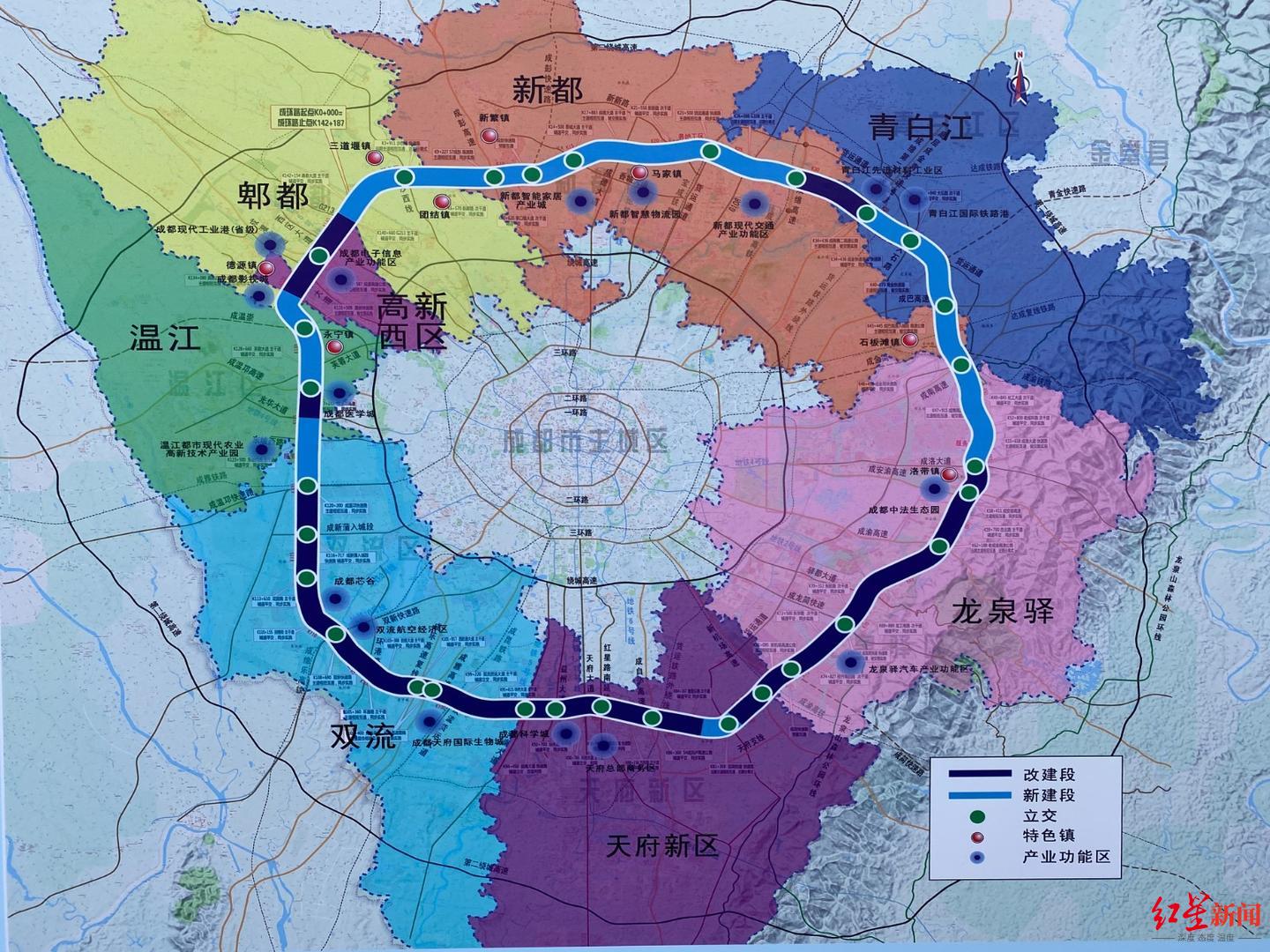 据了解,五环路车行系统规划区范围按"主6辅4" 布设,非规划区范围按"主