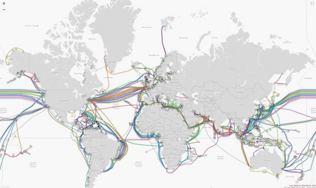 △全球海底通信电缆图