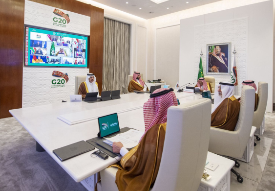 G20峰会是沙特国王萨勒曼在疫情发生后首次与他人一同出席活动