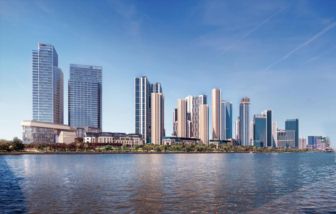 通州富力中心实景图其中,富力运河外滩金融商业是核心区唯一地铁上