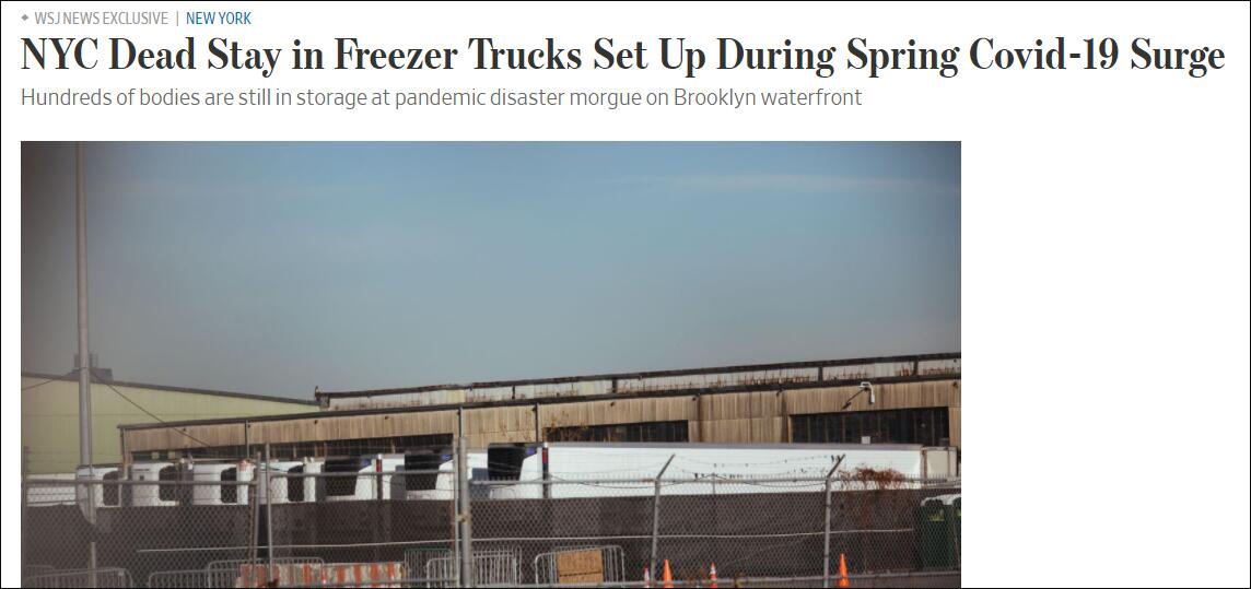 纽约数百新冠患者春季去世，尸体如今还堆在冷藏车里_手机新浪网