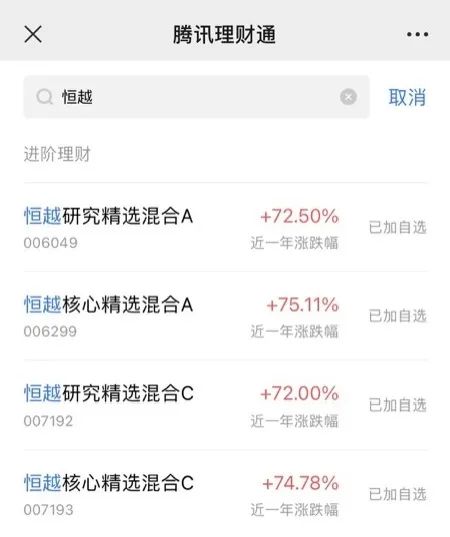 有图有真相上线理财通啦~(a:006049/c:007192)恒越研究精选混合(a