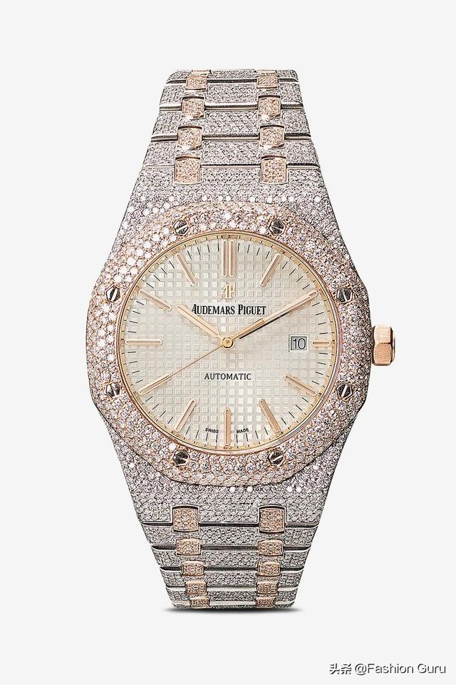 777 打造爱彼 18k 玫瑰金 royal oak 钻石腕表