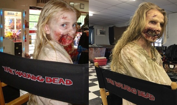 《行尸走肉》10周年:第一季第一只丧尸小女孩晒10年对比照