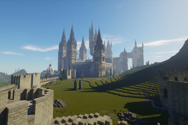 玩家在 我的世界 中建造霍格沃茨玩 哈利波特 手机新浪网