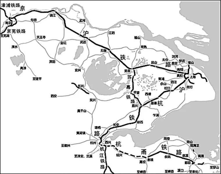 1909年沪杭铁路又建成,随后又延伸至宁波成为沪杭甬铁路,在1916年沪
