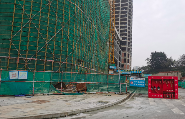 南区工地已全面停工 图片来源：镁编 摄
