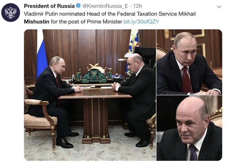 俄罗斯总统网站报道。推特截图