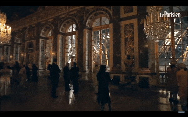 △2014年戈恩在凡尔赛宫内举行奢华派对视频截图 图片来源：《巴黎人报》