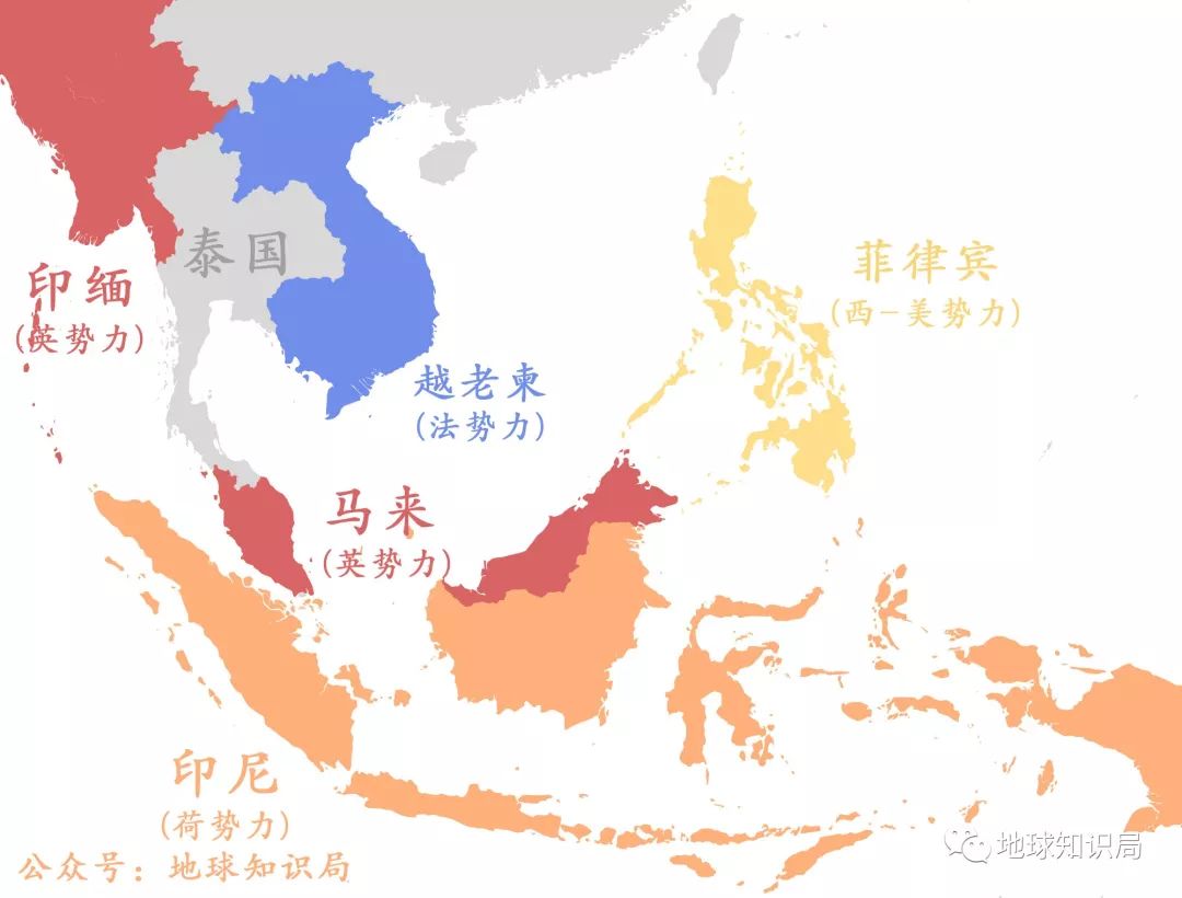 19世纪东南亚殖民地图图片