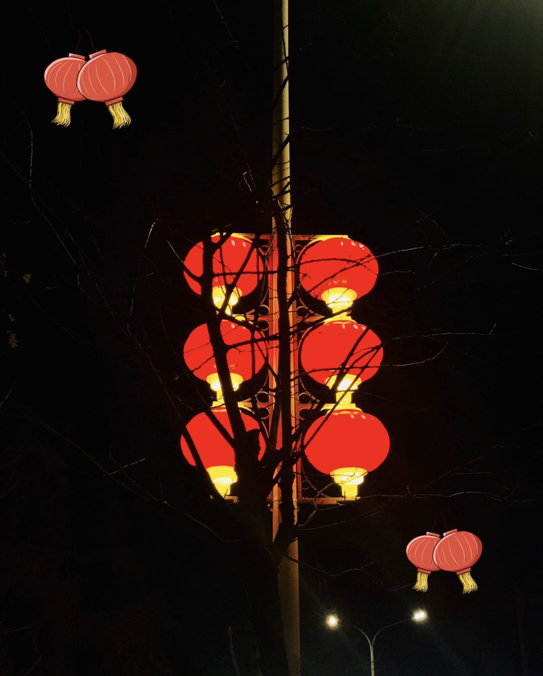 2020年味年来了大红灯笼高高挂绽放着温暖的光芒