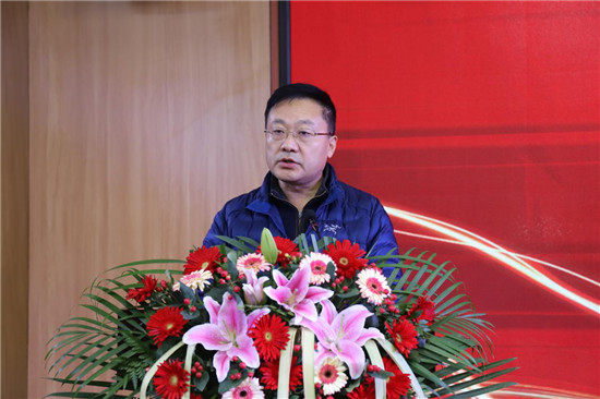 会议开始,瑶海区区委书记黄卫东对安徽盒子健康此次发布会顺利开幕