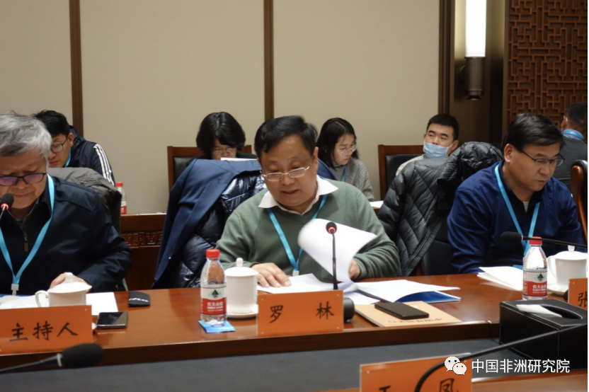 图为罗林在发言