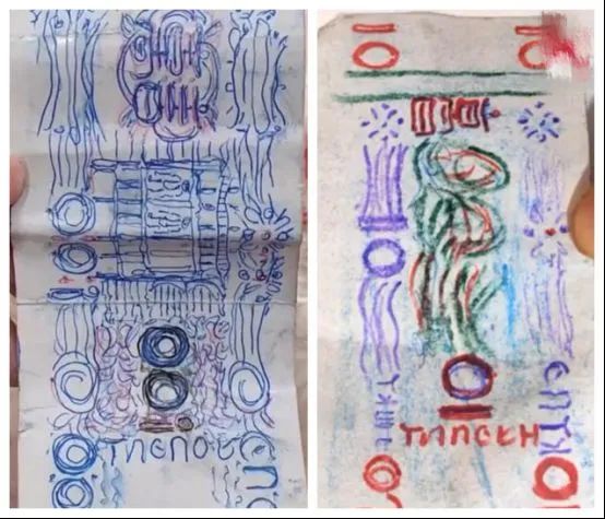 这个收手绘纸币的男子不是眼神不好是心肠太好