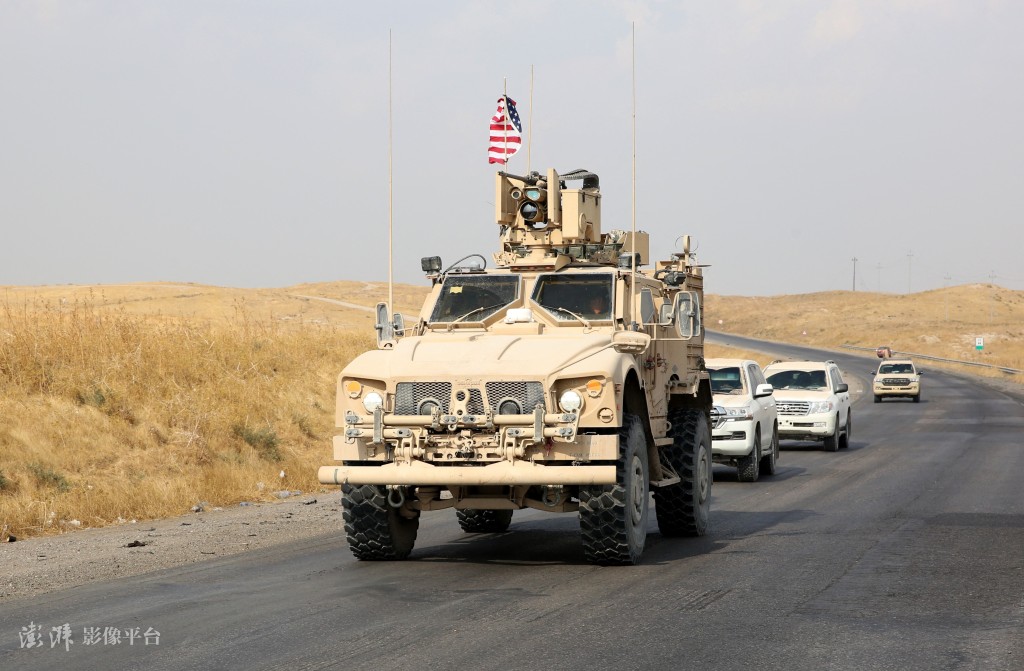 2019年，美军在叙利亚北部执行任务 来源：澎湃影像平台