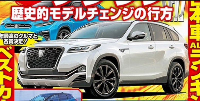 丰田皇冠SUV渲染图首次曝光 定位高于汉兰达