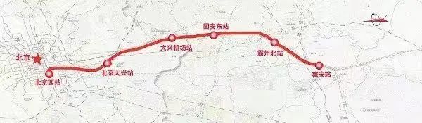 京雄城际铁路线路示意图