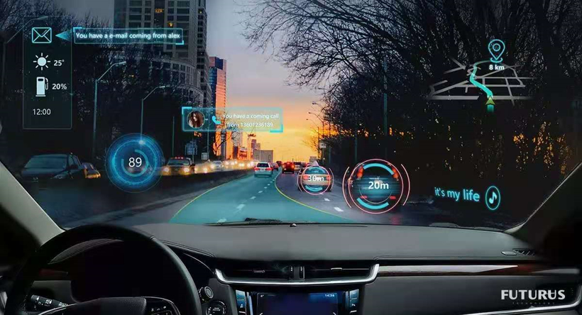 AR-HUD界面显示，图片来源：未来黑科技