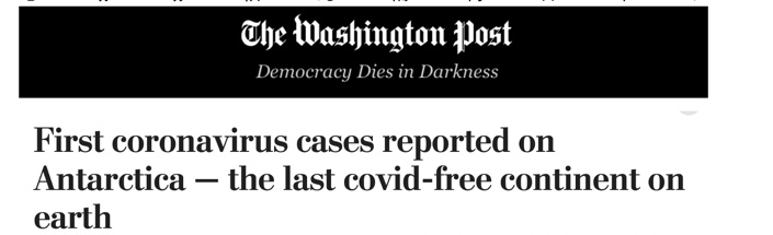 南极洲首次发现新冠病例：智利的南极基地暴发疫情 36人感染